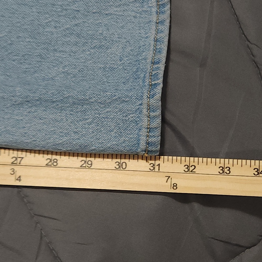 Levis Premium Ribcage Straight Jeans Light Wash High Rise Button Fly Size 27 - Picture 13 of 16